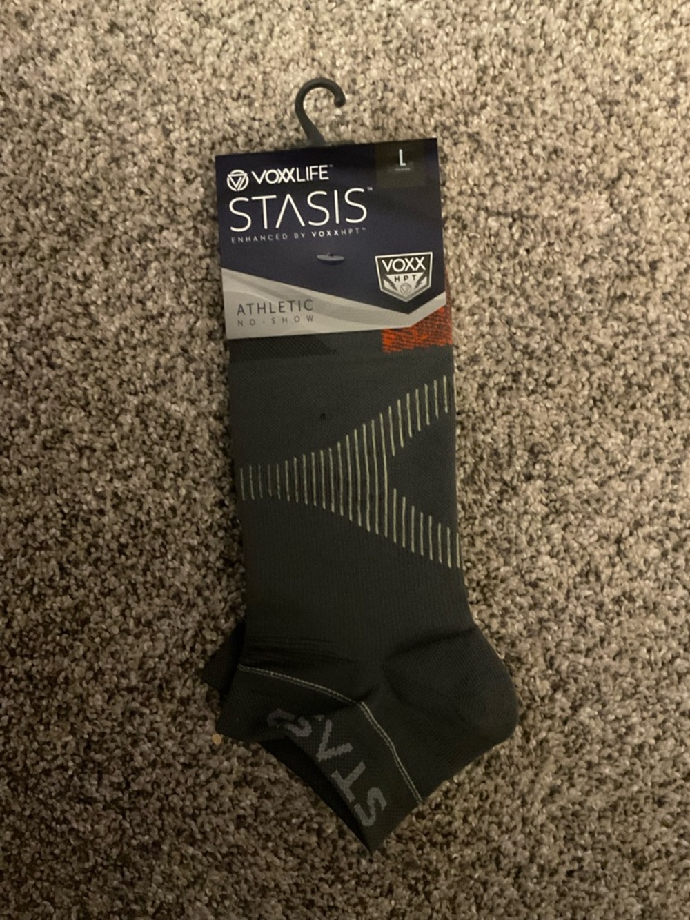 VoxxLife STASIS Athletic No-Show Socks - Steel Gray